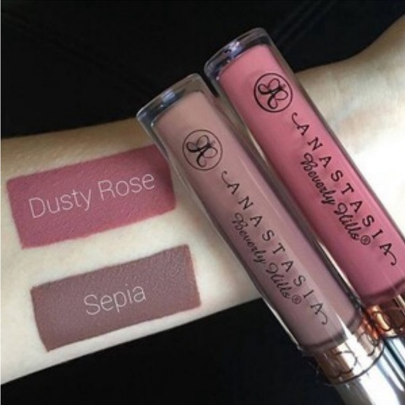 NWT Anastasia Liquid Lipstick & Lip Pencil Dusty Rose Colour - Picture 7 of 8